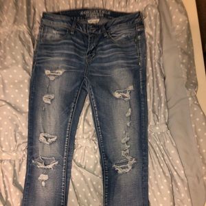 American Eagle ripped jegging jeans
